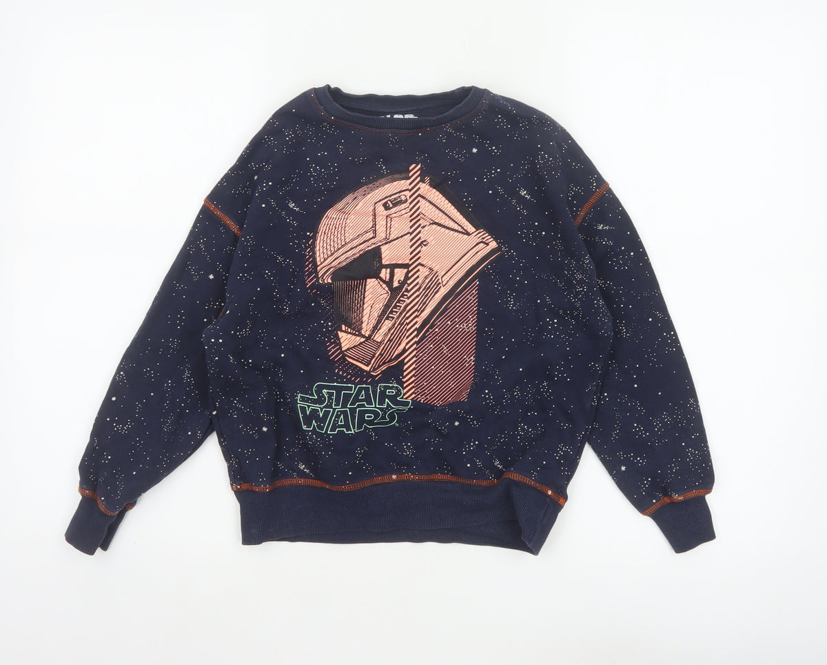Star Wars Girls Blue 8-9 Years Pullover Sweatshirt Space Graphic