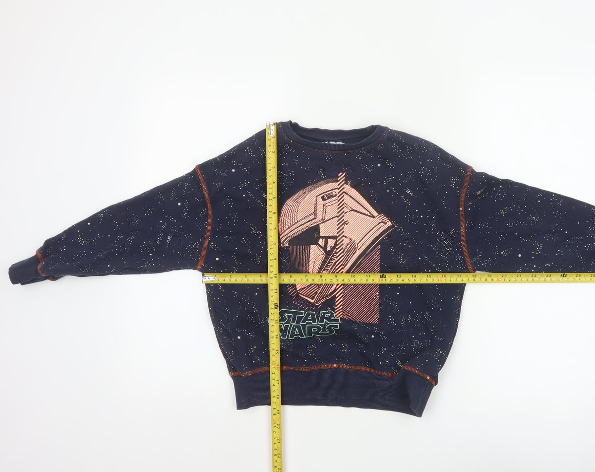 Star Wars Girls Blue 8-9 Years Pullover Sweatshirt Space Graphic