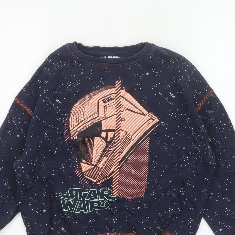Star Wars Girls Blue 8-9 Years Pullover Sweatshirt Space Graphic