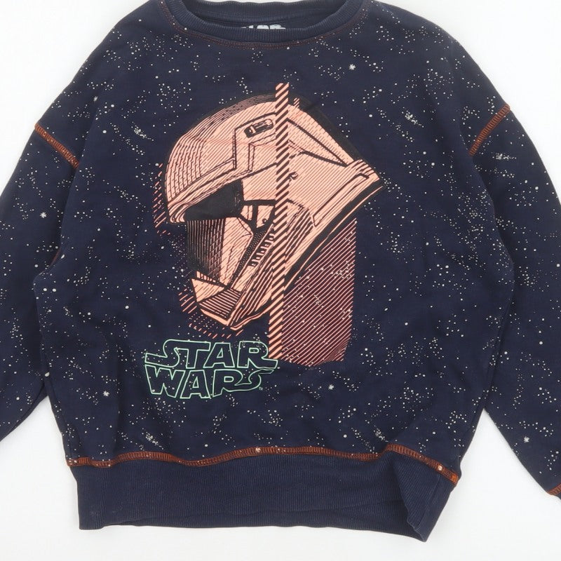 Star Wars Girls Blue 8-9 Years Pullover Sweatshirt Space Graphic