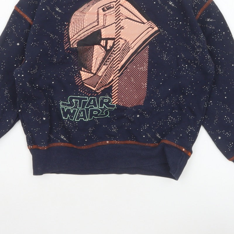 Star Wars Girls Blue 8-9 Years Pullover Sweatshirt Space Graphic