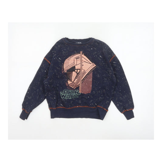 Star Wars Girls Blue 8-9 Years Pullover Sweatshirt Space Graphic