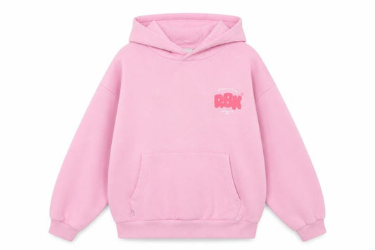 Reebok Girls Pink 12 Years Pullover Hoodie Logo Graphic Fleece