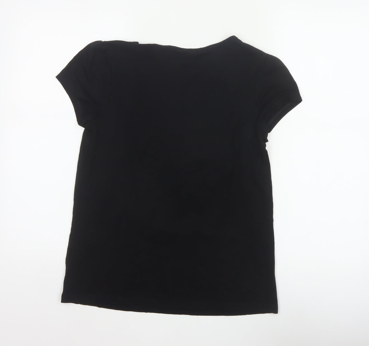 Banana Republic Women Black M Basic Lace Square Neck Stretch T-Shirt