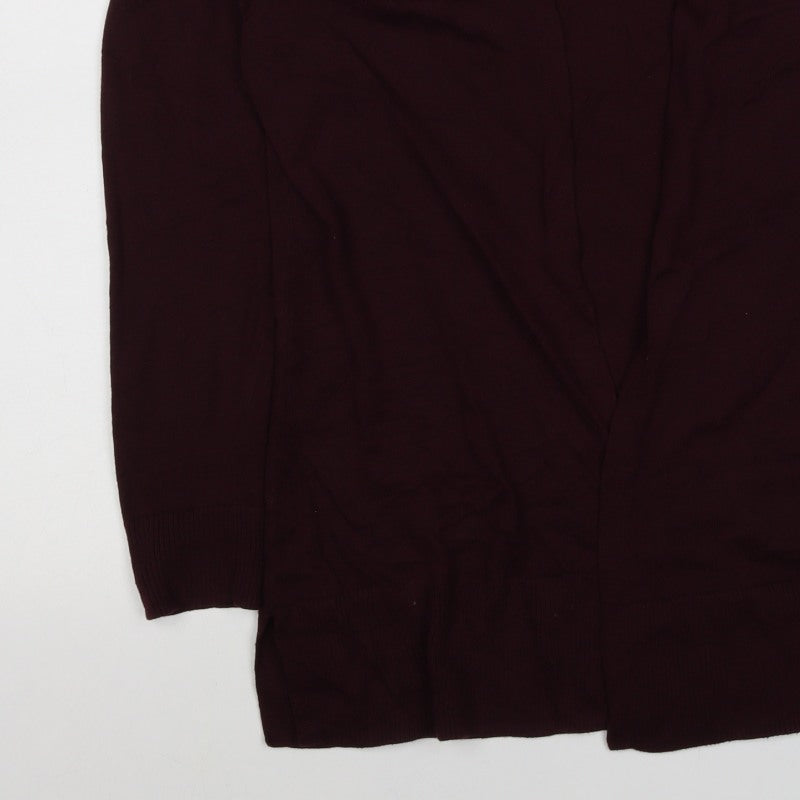 Amazon Essentials Women Red Open Knit Cardigan UK 12 Long Sleeve