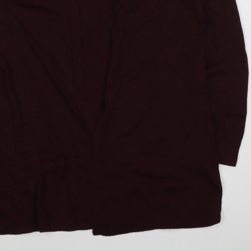 Amazon Essentials Women Red Open Knit Cardigan UK 12 Long Sleeve