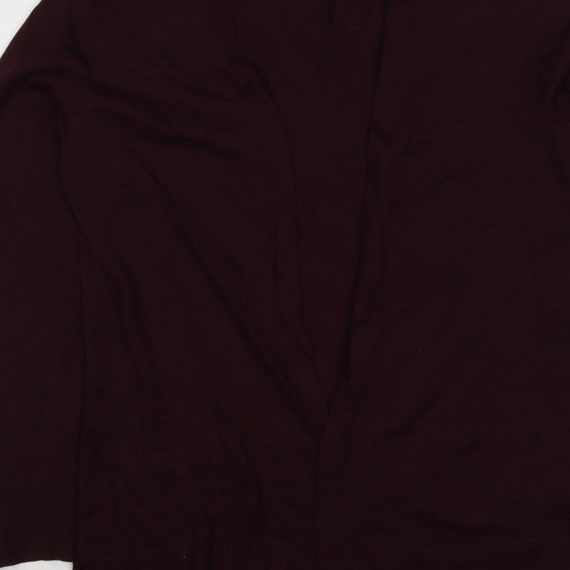 Amazon Essentials Women Red Open Knit Cardigan UK 12 Long Sleeve
