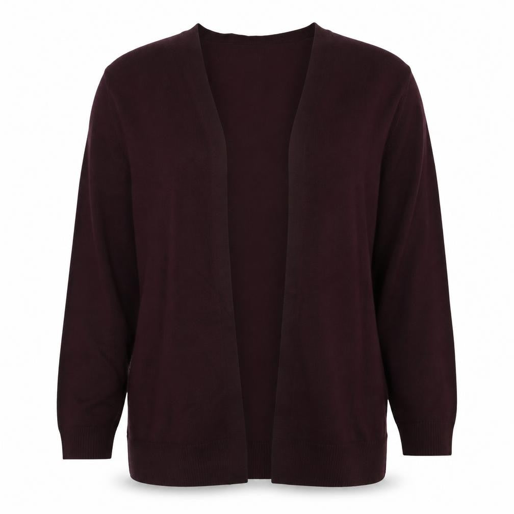 Amazon Essentials Women Red Open Knit Cardigan UK 12 Long Sleeve