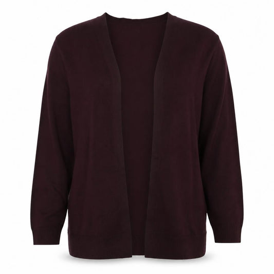 Amazon Essentials Women Red Open Knit Cardigan UK 12 Long Sleeve