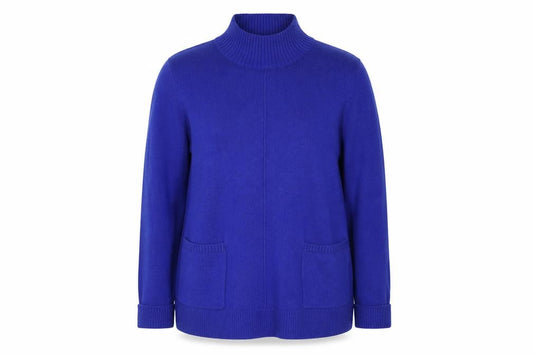 White Stuff Women’s Blue UK 16 Lambswool Full Zip High Neck Jumper