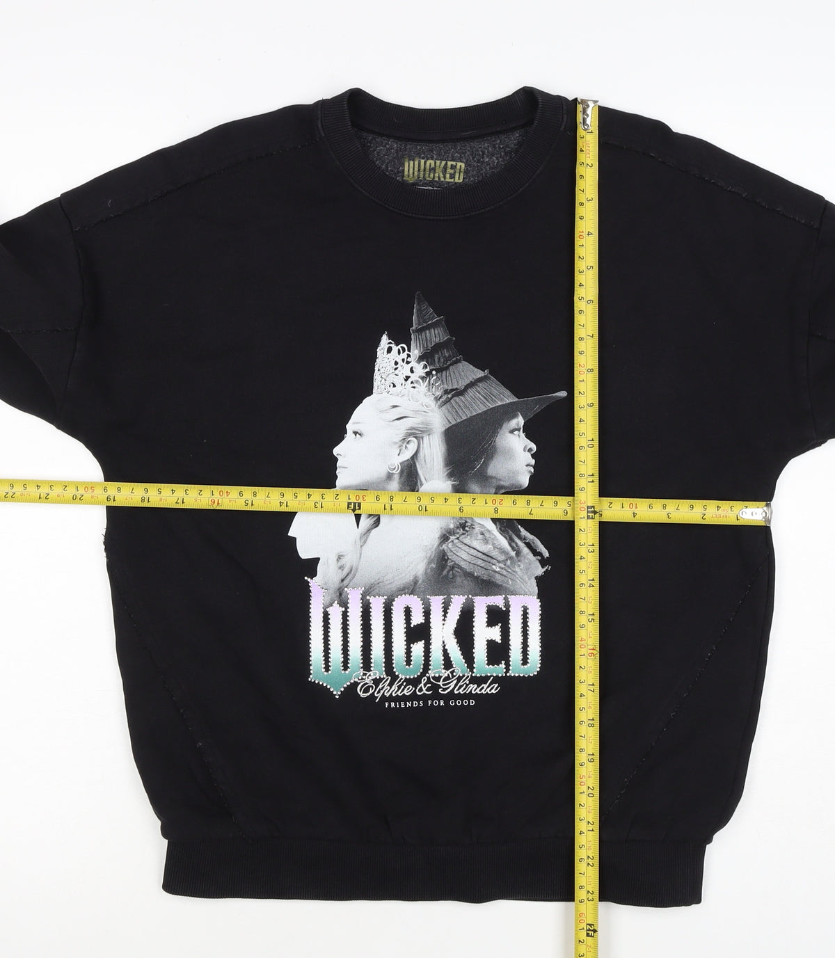 Wicked Girls Black 11-12 Years Pullover Graphic Rhinestone Sweatshirt