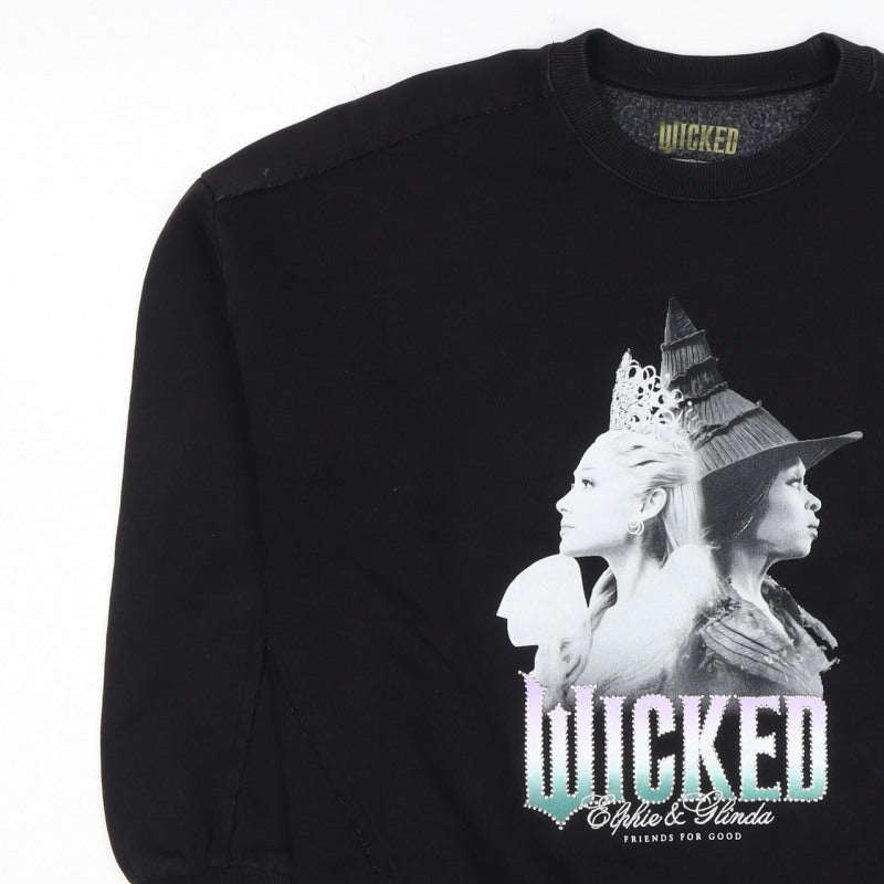 Wicked Girls Black 11-12 Years Pullover Graphic Rhinestone Sweatshirt