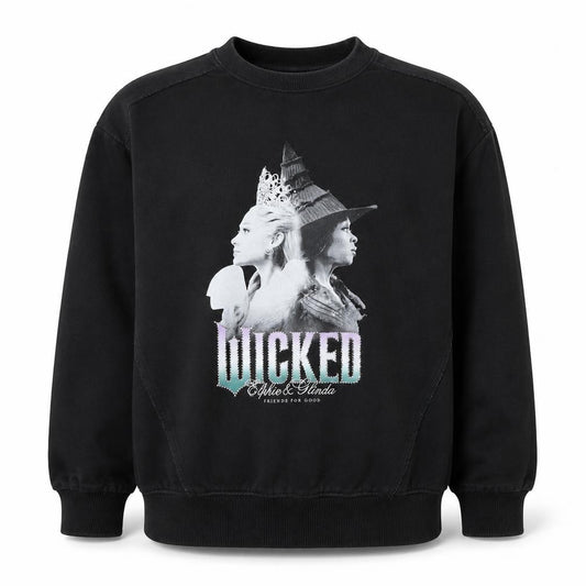Wicked Girls Black 11-12 Years Pullover Graphic Rhinestone Sweatshirt