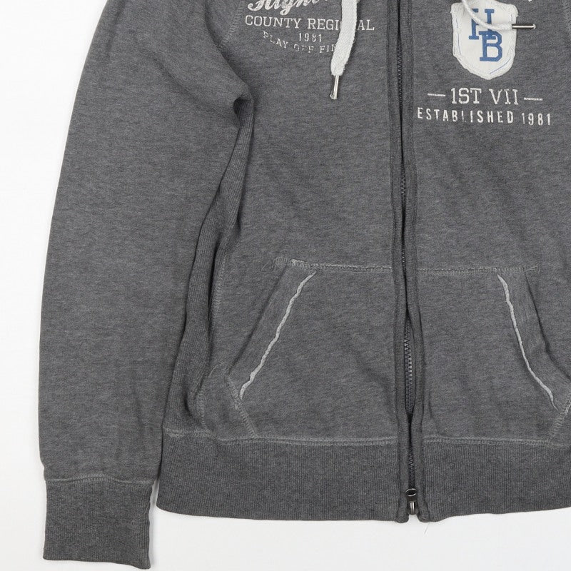 Authentic Apparel Women’s Grey Size 8 Full Zip College Hoodie