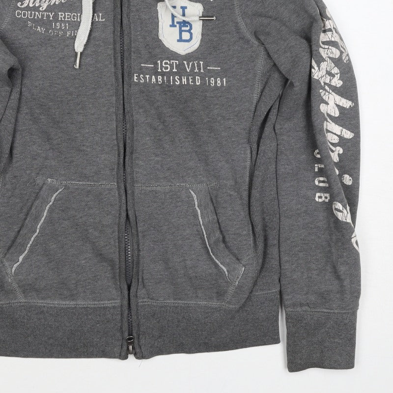 Authentic Apparel Women’s Grey Size 8 Full Zip College Hoodie