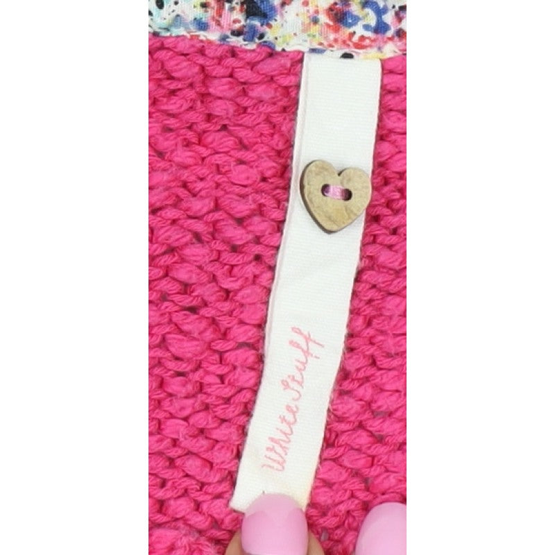 White Stuff Women Pink Size 12 Chunky Knit Pocket Pullover Jumper