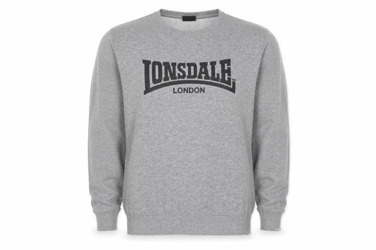 Lonsdale Men’s Grey M London Logo Graphic Crew Neck Sweatshirt Pullover