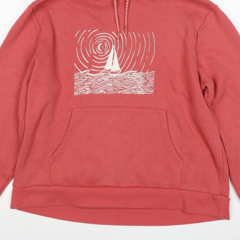 Mountain Warehouse Women Red UK 18 Pullover Hoodie Nautical Graphic