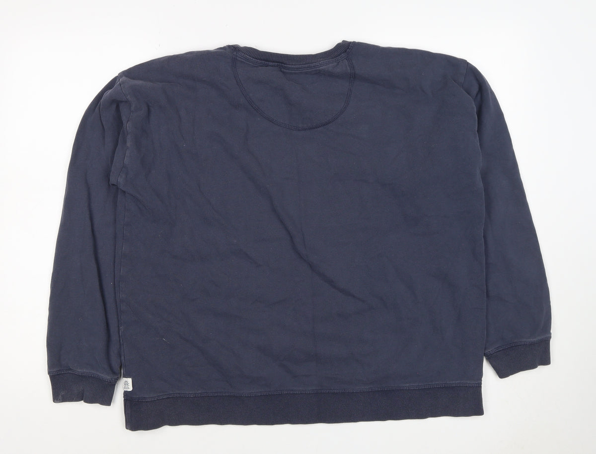 FatFace Women’s Navy UK 16 Pullover Sweatshirt Kindness Embroidered