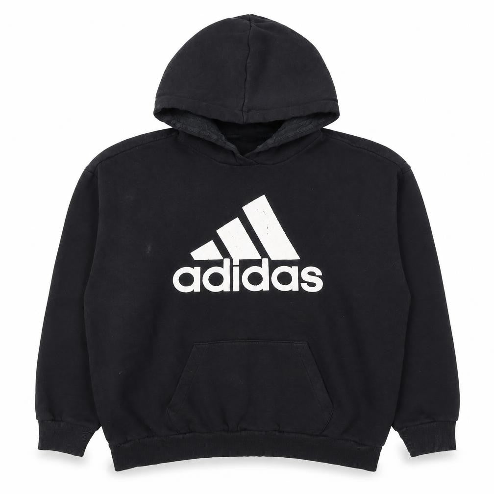 Adidas Women’s Black M Pullover Logo Hoodie Cotton Blend