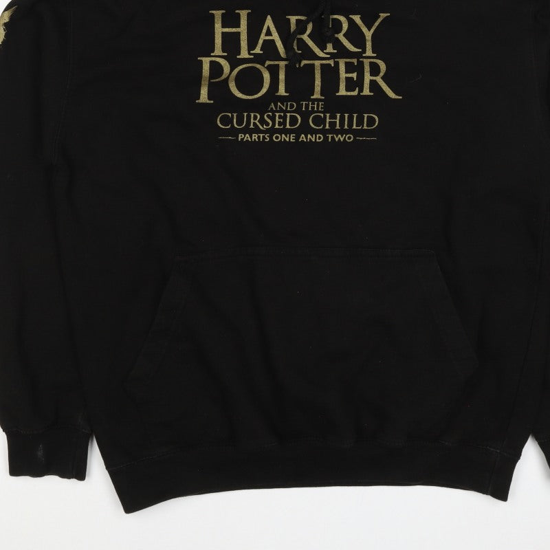 Harry Potter Men’s Black M Pullover Hoodie Cursed Child Graphic Print
