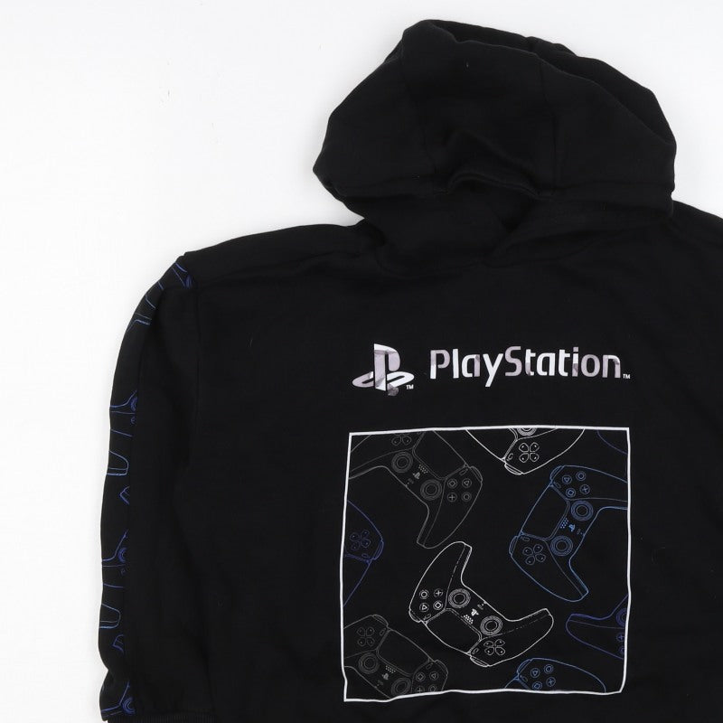 PlayStation Boys Black 13-14 Years Pullover Graphic Hoodie