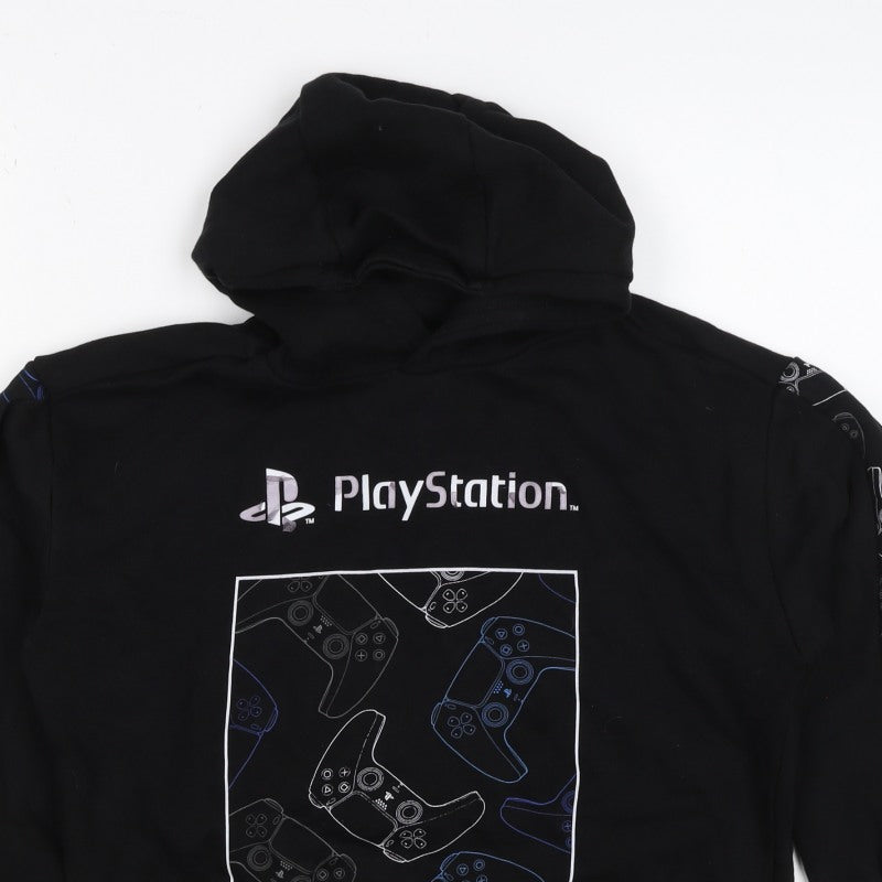 PlayStation Boys Black 13-14 Years Pullover Graphic Hoodie