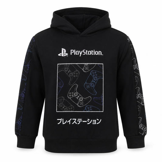 PlayStation Boys Black 13-14 Years Pullover Graphic Hoodie