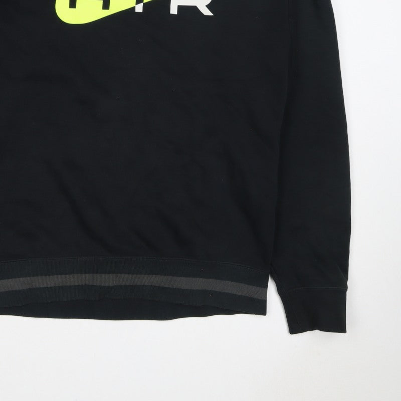 Nike Men’s Black S Air Logo Graphic Print Crew Neck Sweatshirt