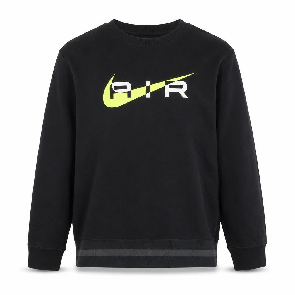 Nike Men’s Black S Air Logo Graphic Print Crew Neck Sweatshirt