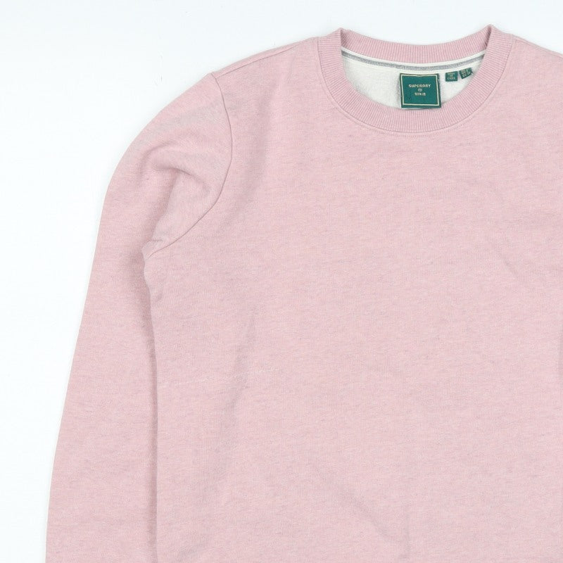 Superdry Women’s Pink UK 10 Crew Neck Pullover Sweatshirt