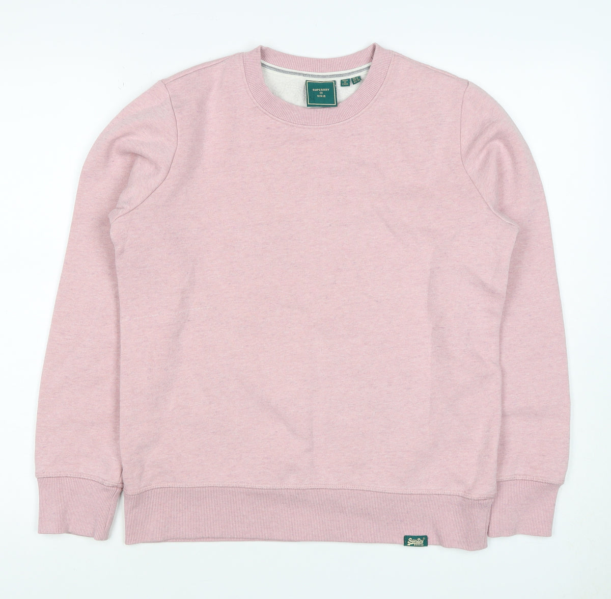 Superdry Women’s Pink UK 10 Crew Neck Pullover Sweatshirt