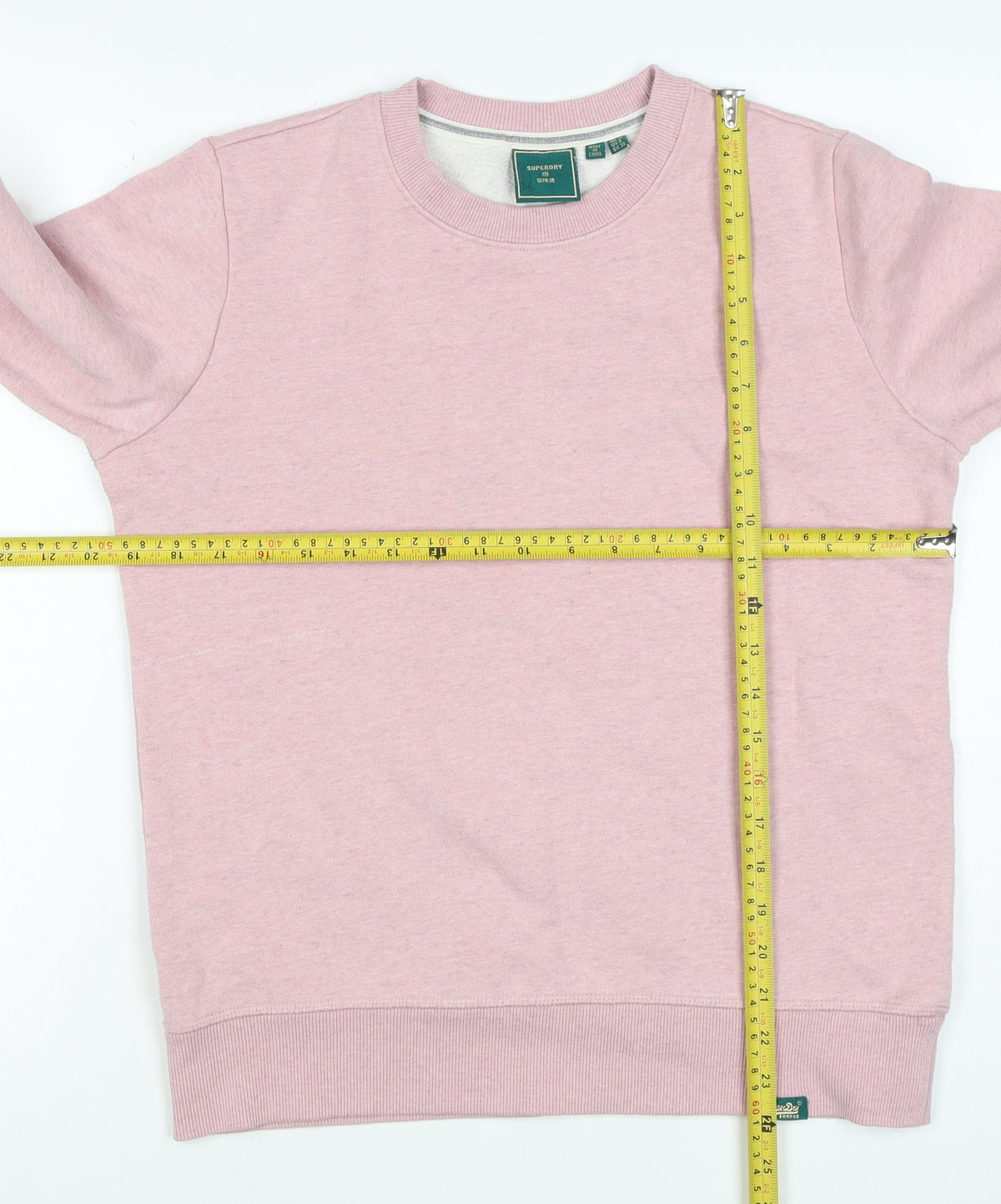 Superdry Women’s Pink UK 10 Crew Neck Pullover Sweatshirt