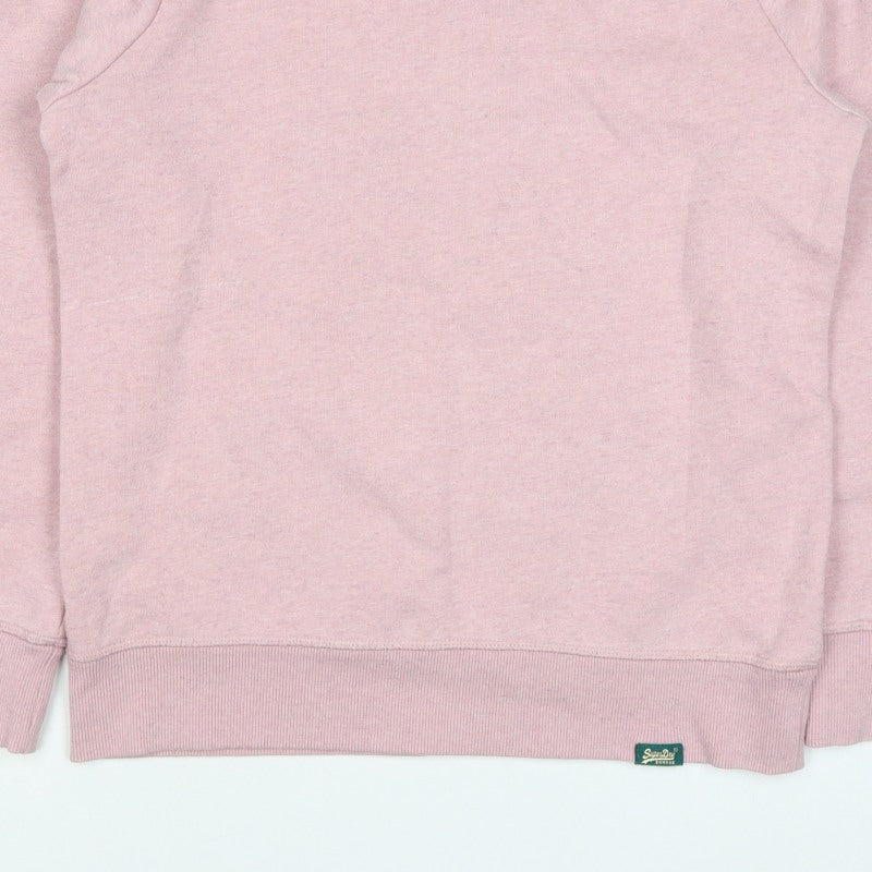 Superdry Women’s Pink UK 10 Crew Neck Pullover Sweatshirt