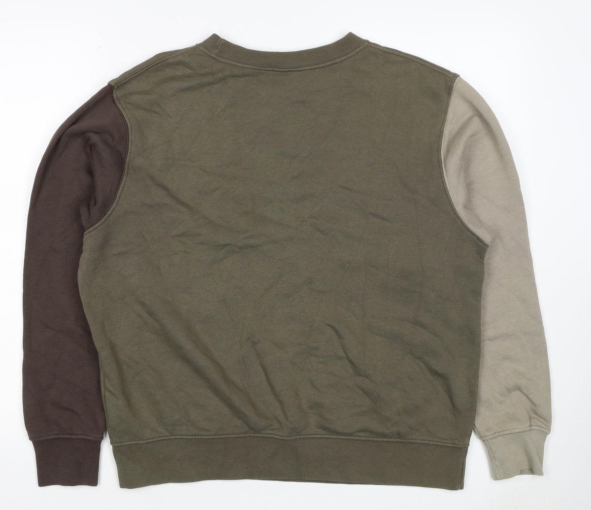 Nike Unisex Adults Green M Pullover Colourblock Crew Sweatshirt