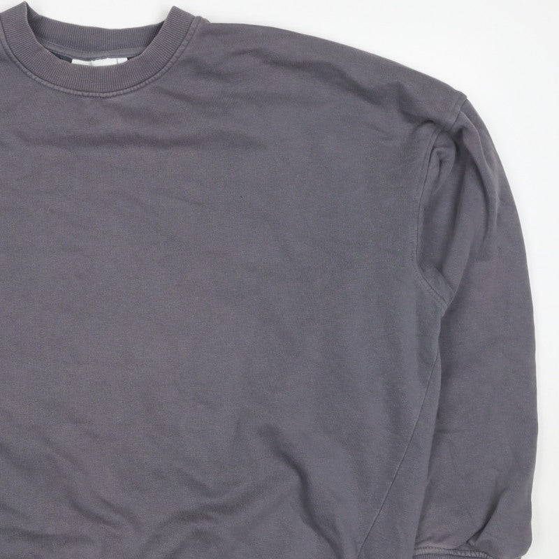 Weekday Women’s Grey XS Pullover Crew Neck Sweatshirt