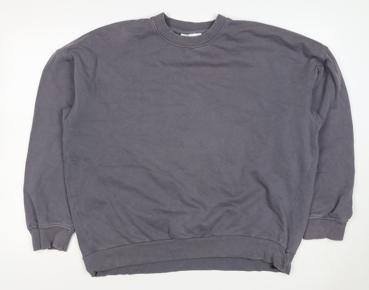 Weekday Women’s Grey XS Pullover Crew Neck Sweatshirt