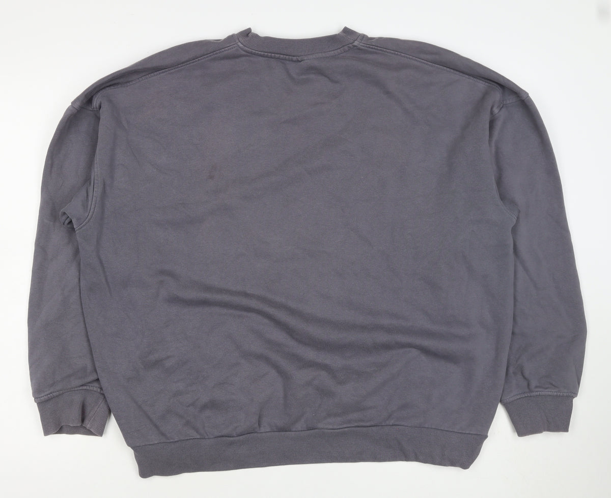 Weekday Women’s Grey XS Pullover Crew Neck Sweatshirt