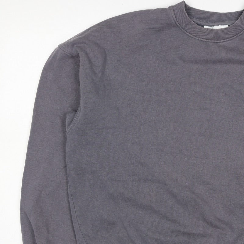 Weekday Women’s Grey XS Pullover Crew Neck Sweatshirt