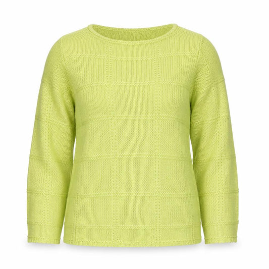 Marble Women’s Green UK 8 Chunky Knit Scoop Neck Pullover Jumper