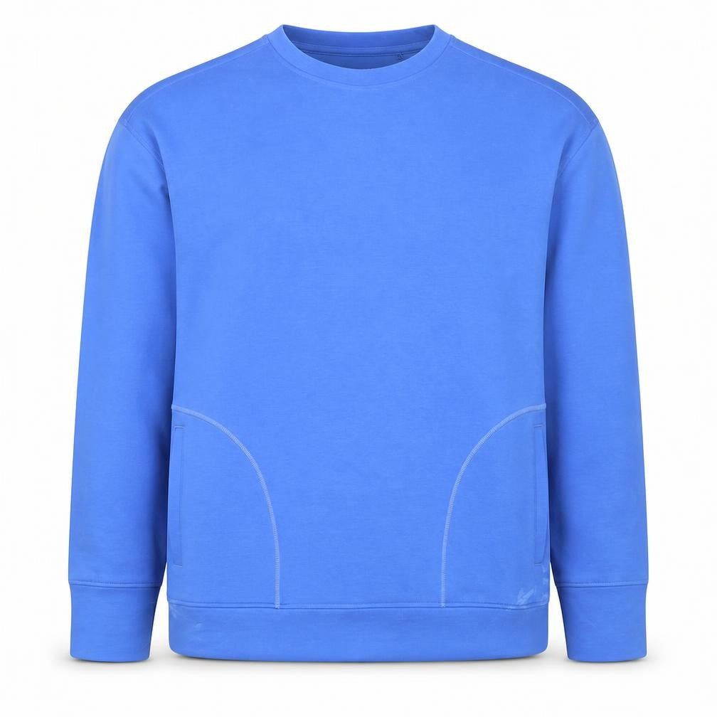 Reaktiv Men’s Blue M Crew Neck Pullover Sweatshirt with Pockets