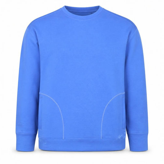 Reaktiv Men’s Blue M Crew Neck Pullover Sweatshirt with Pockets
