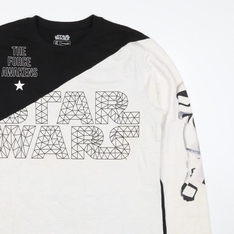 Star Wars Men’s XL Black White Graphic Force Awakens Sweatshirt