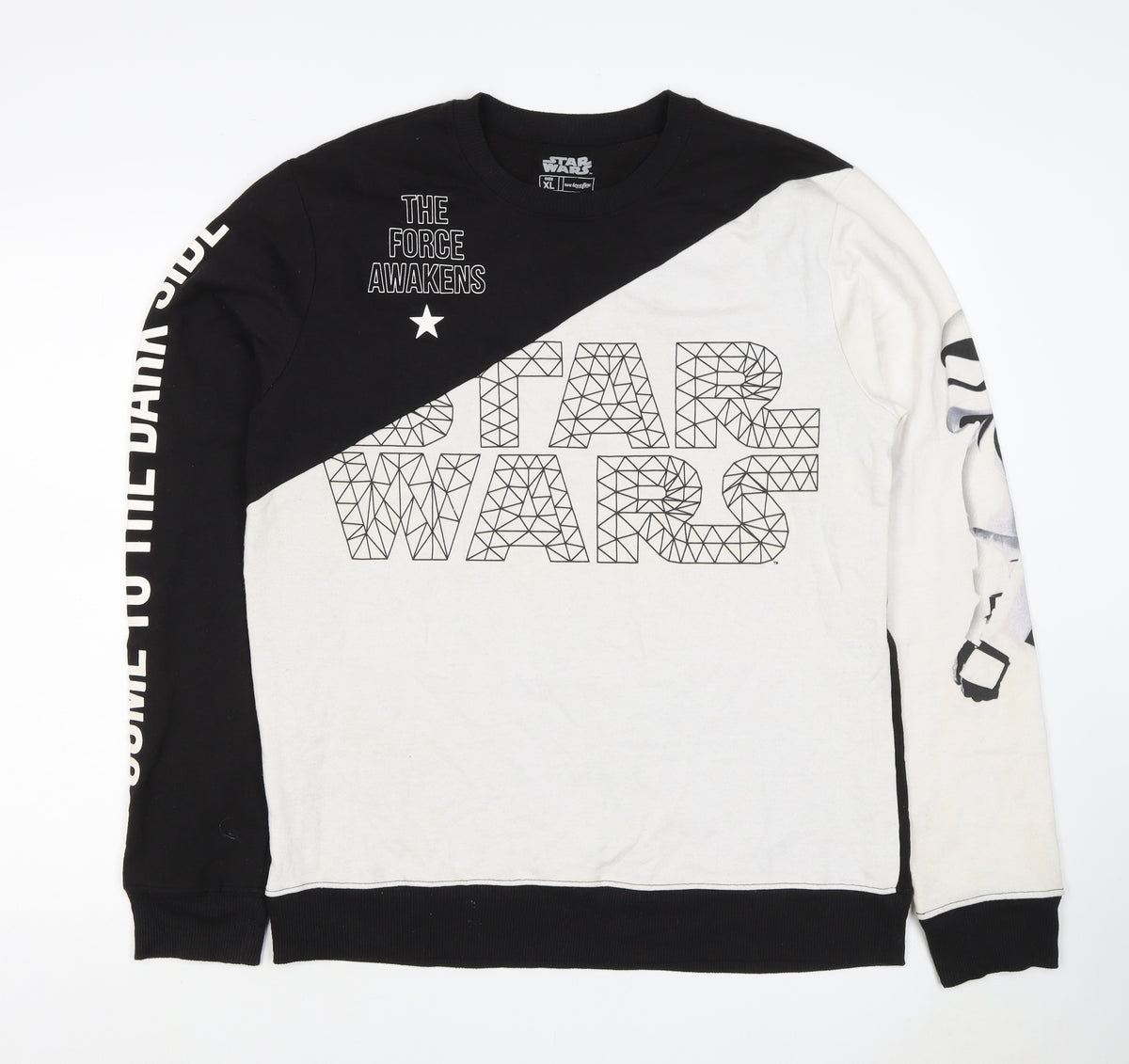 Star Wars Men’s XL Black White Graphic Force Awakens Sweatshirt