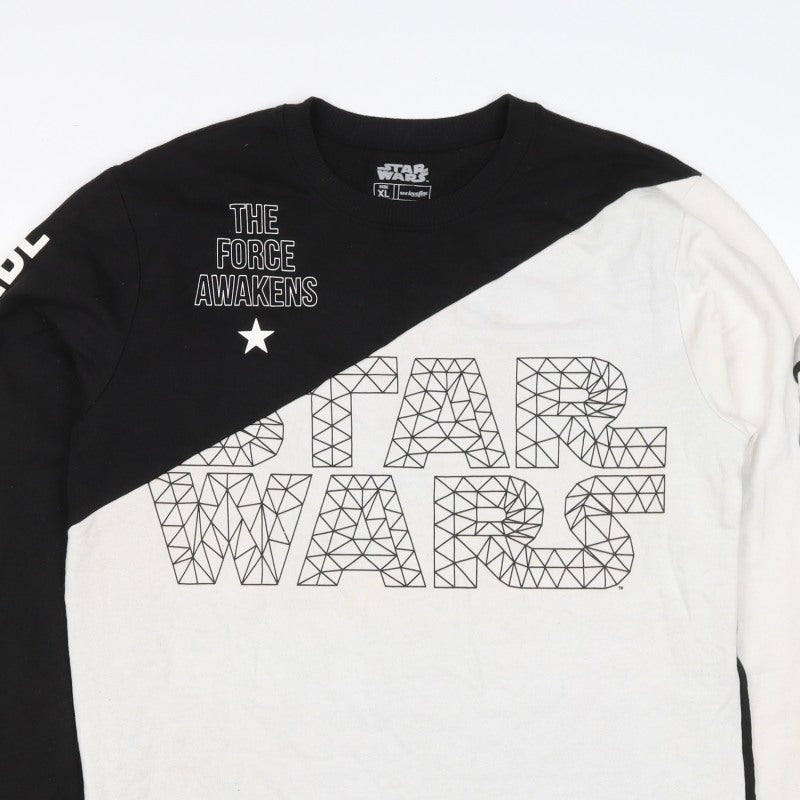 Star Wars Men’s XL Black White Graphic Force Awakens Sweatshirt
