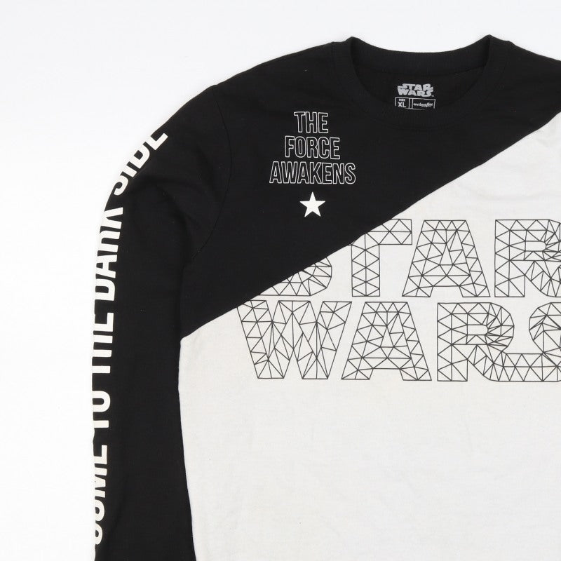 Star Wars Men’s XL Black White Graphic Force Awakens Sweatshirt