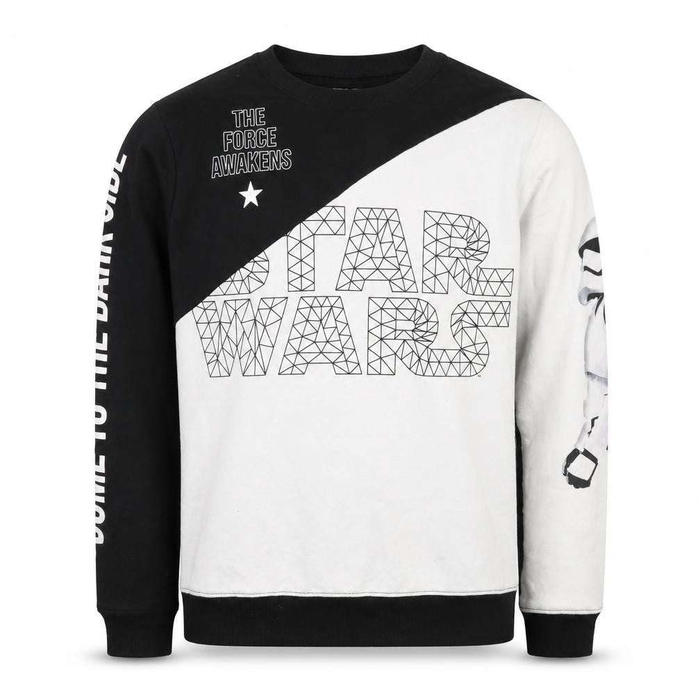 Star Wars Men’s XL Black White Graphic Force Awakens Sweatshirt
