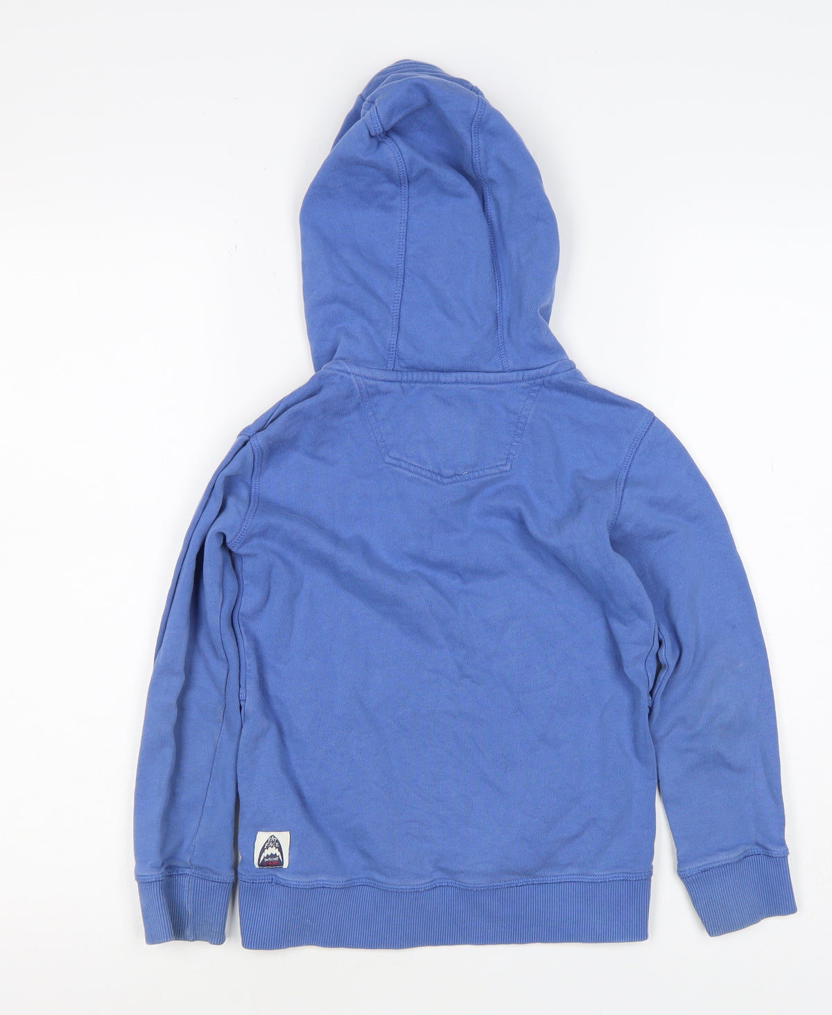 Fat Face Boys Blue 6-7 Years Pullover Henley Hooded Sweatshirt