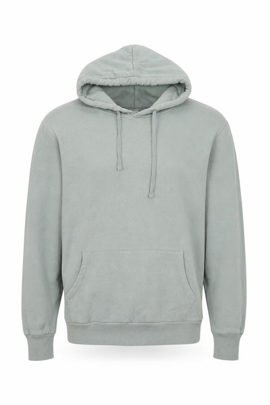 Reiss Mens Green S Pullover Hoodie Cotton Drawstring Pocket