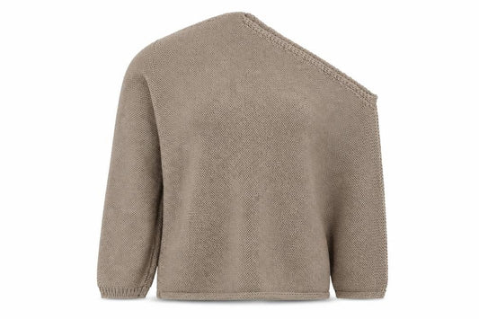 Marks & Spencer Women Beige L Chunky Knit Boat Neck Jumper
